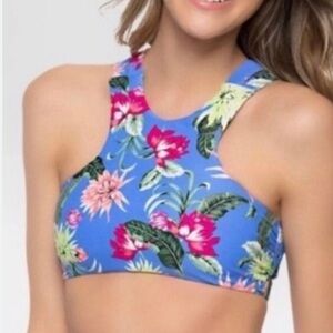 Tori Praver floral bikini top size L